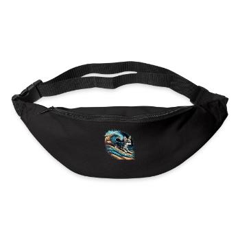 Chihuahua | Surf Cool Planche Surfeur Océan Chien - Sac banane - noir - Devant