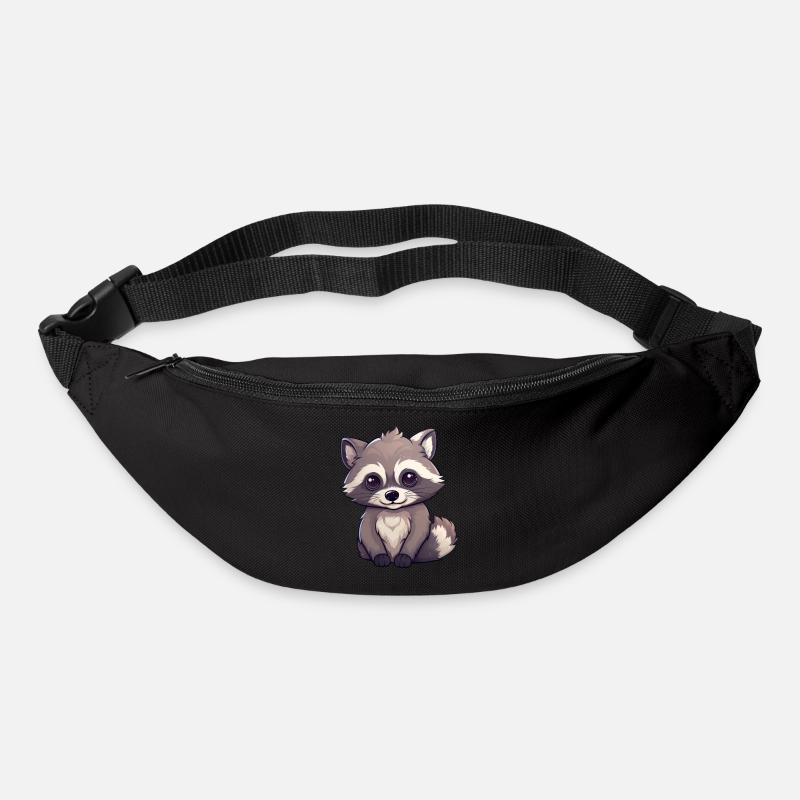 Raton laveur - Sac banane - noir