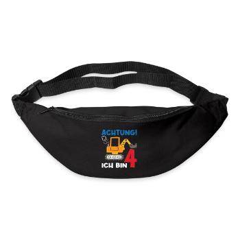 Achtung Ich bin Vier - Gürteltasche - Schwarz - Vorne