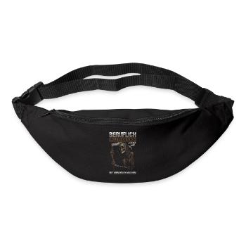 wollte ich schon immer was mit Menschen machen - Gürteltasche - Schwarz - Vorne