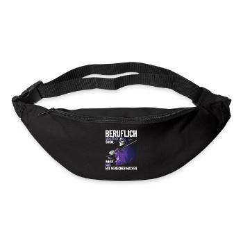 wollte ich schon immer was mit Menschen machen - Gürteltasche - Schwarz - Vorne