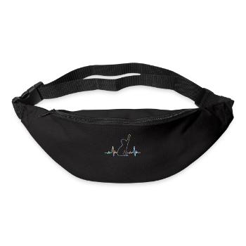 Herzschlag Katze Liebhaber Tier Silhouette - Gürteltasche - Schwarz - Vorne