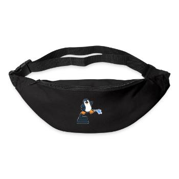 Pinguin Feuerwehrmann Feuerwehrschlauch Feuerwehr - Gürteltasche - Schwarz - Vorne