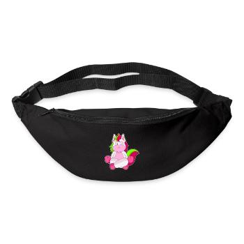 Einhorn Yoga Fitness Meditation - Gürteltasche - Schwarz - Vorne