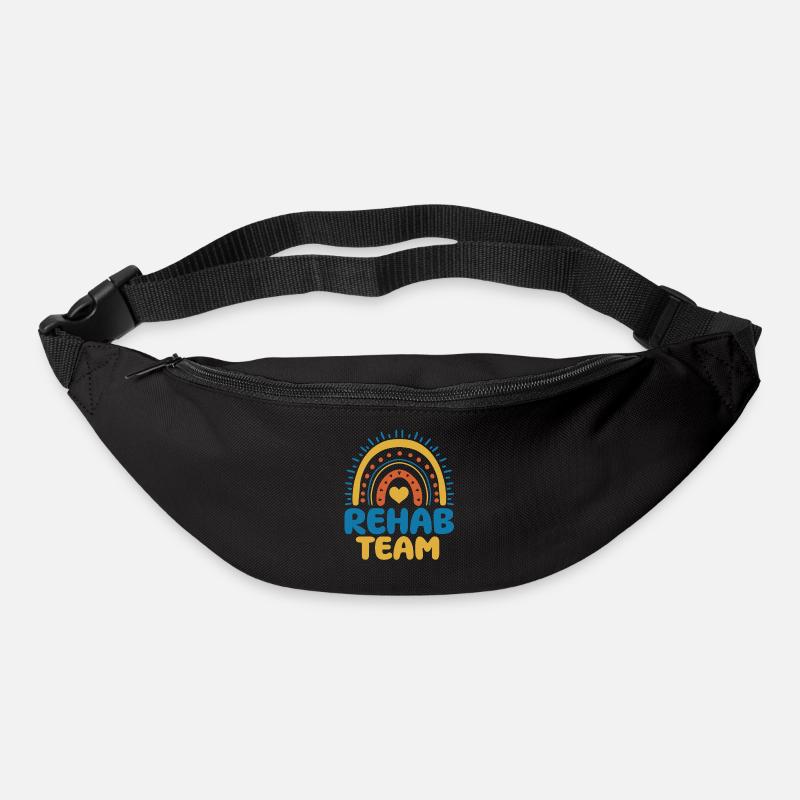 Niedliches Reha-team Boho Regenbogen Bekleidung - Gürteltasche - Schwarz