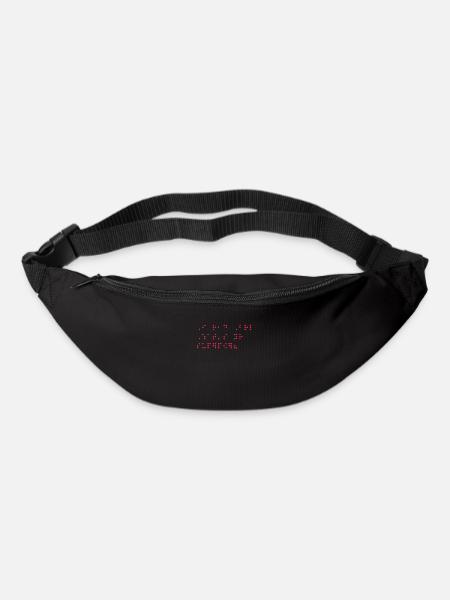 Braille Blindenschrift Blind Geschenk - Gürteltasche - Schwarz