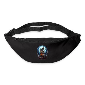Halloween haunted house - Bum bag - black - Front