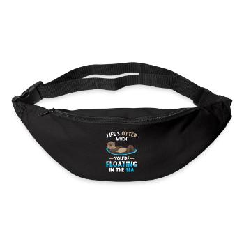 Seeotter Spruch Lustig Otter Geschenk - Gürteltasche - Schwarz - Vorne