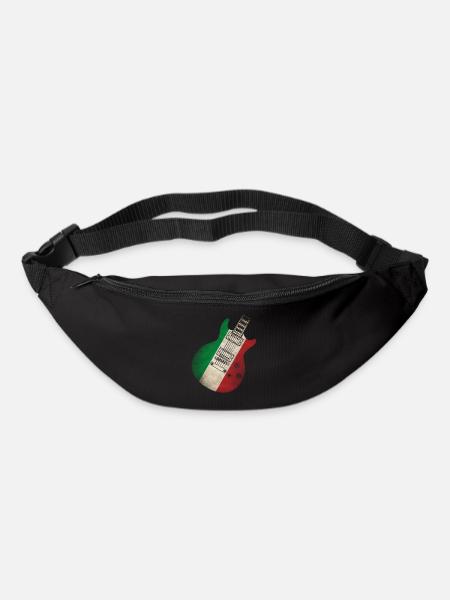 Italie Flag Guitare - Sac banane - noir