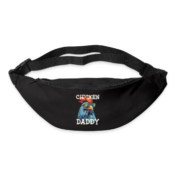 Poulet Papa Poulets Coq Cadeau Farmer - Sac banane - noir - Devant