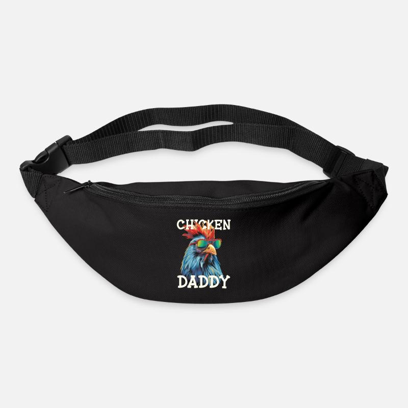 Chicken Daddy Chickens Rooster Gift Farmer - Bum bag - black