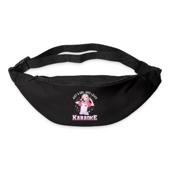 Juste une fille qui aime le karaoké - Sac banane - noir - Devant