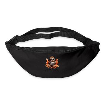 Sloth for cool autumn season lounging in style - Bum bag - black - Front