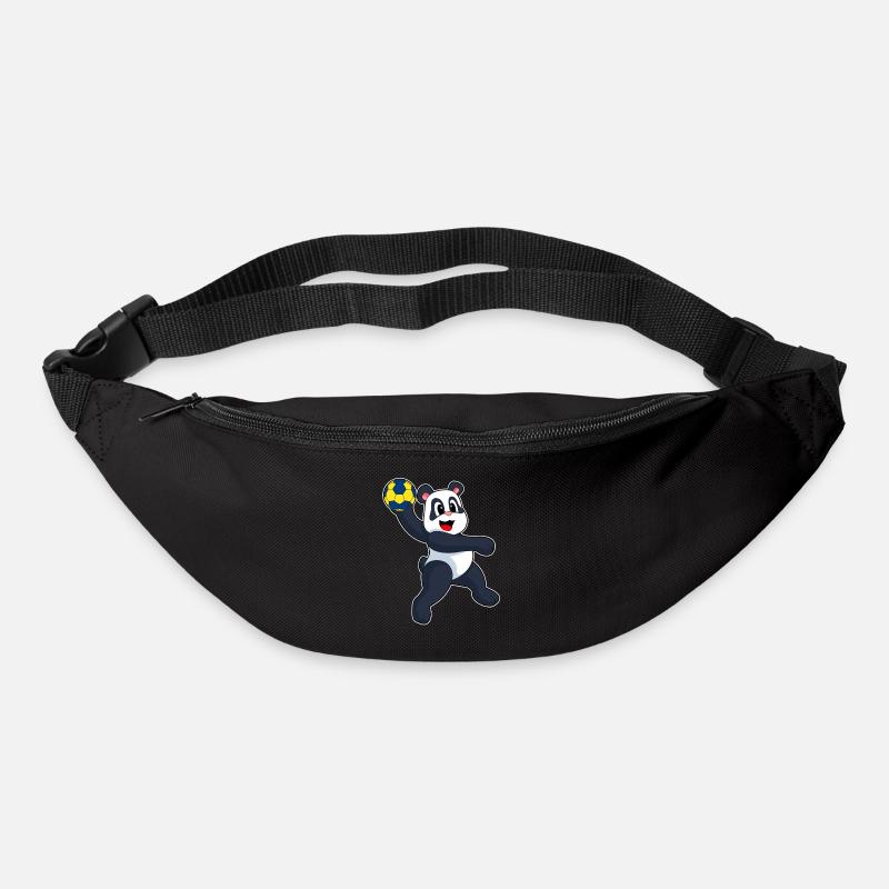 Panda Handballspieler Handball - Gürteltasche - Schwarz