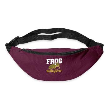 Herpetologist Amphibian Funny Toad Frog Whisperer - Bum bag - burgundy - Front