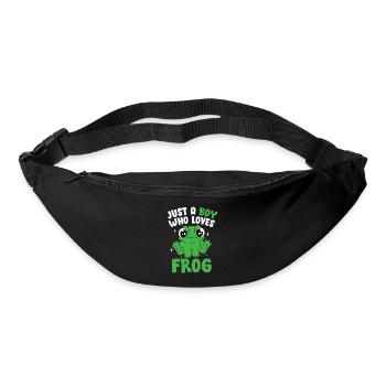 Hommes Crapaud Amphibien Herpétologiste Juste un garçon qui Lo - Sac banane - noir - Devant