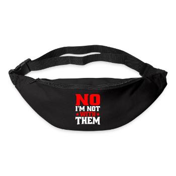 No I'm Not With Them 17 - Bum bag - black - Front