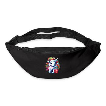 Entzückende Einhorn-Weihnachten, magisches Einhorn-Design - Gürteltasche - Schwarz - Vorne