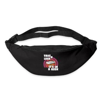 Jetez un coup d’œil C’est dans un rat de bibliothèque de lecture de livre - Sac banane - noir - Devant