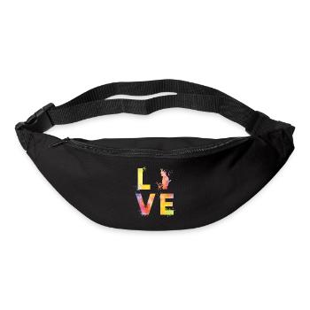 Papageien liebe - Gürteltasche - Schwarz - Vorne