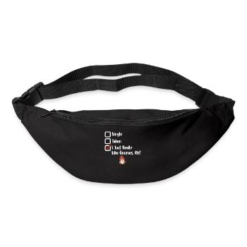 Lustiger Gartenzwerg Gartenarbeit Zwerggarten - Gürteltasche - Schwarz - Vorne