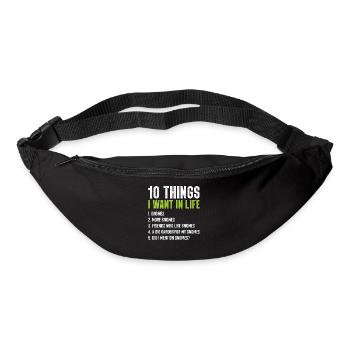 Funny garden gnome gardening dwarf garden - Bum bag - black - Front
