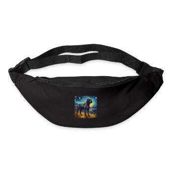 Cane Corso Van gogh starry night - Bum bag - black - Front