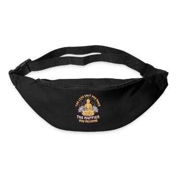 Bouddha bouddhiste drôle - Sac banane - noir - Devant