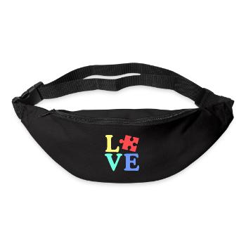 Heart Autism Awareness Puzzle - Bum bag - black - Front