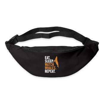 Eat Sleep Watch Baleines Repeat Cetacea Watcher - Sac banane - noir - Devant