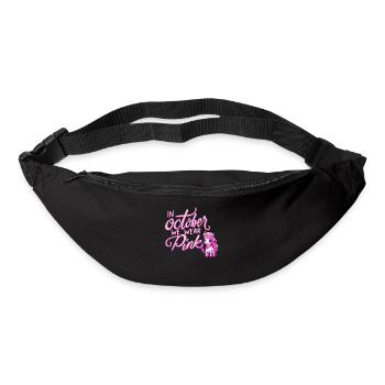 Breast Cancer October Pink Unicorn Ribbon - Bum bag - black - Front