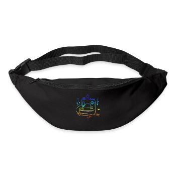 Couturière couturière de machine à coudre colorée couturière matelassée - Sac banane - noir - Devant
