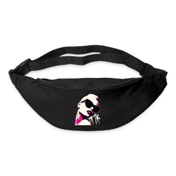 Pop Art Femme Avec Lunettes De Soleil Design - Sac banane - noir - Devant