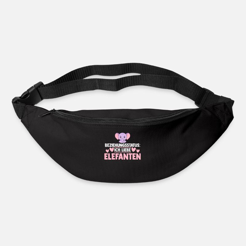 Elefant Elefanten - Gürteltasche - Schwarz