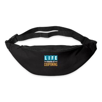 Lustiges Extrem Couponing Coupon Geschenk - Gürteltasche - Schwarz - Vorne