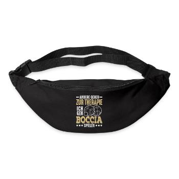 Andere gehen zur Therapie ich geh Boccia Petanque - Gürteltasche - Schwarz - Vorne