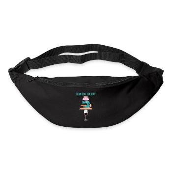 Plan For The Day Coffee Sewing Machine Wine Funny - Bum bag - black - Front