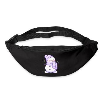 Cute Christmas Snowman - Holiday Design - Bum bag - black - Front
