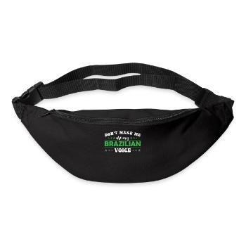 Zwinge Mich Nicht, Meine Jamaikanische Stimme Zu - Gürteltasche - Schwarz - Vorne