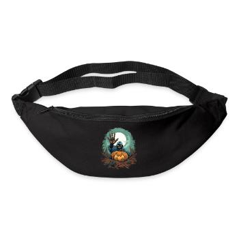 Halloween Emerging Hands Citrouille effrayante - Sac banane - noir - Devant