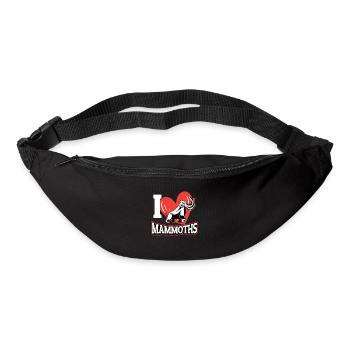 Mammouth laineux J’aime les mammouths Animaux préhistoriques - Sac banane - noir - Devant