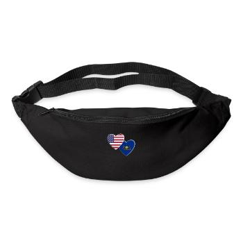 États-Unis État américain de Pennsylvanie Drapeau patriotique - Sac banane - noir - Devant