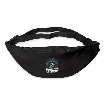 Chauffeur de camion de Noël Semi-remorque de Noël - Sac banane - noir - Devant