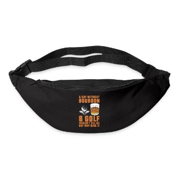 Bourbon & Golf Whikey Golfspieler Golfer - Bum bag - black - Front