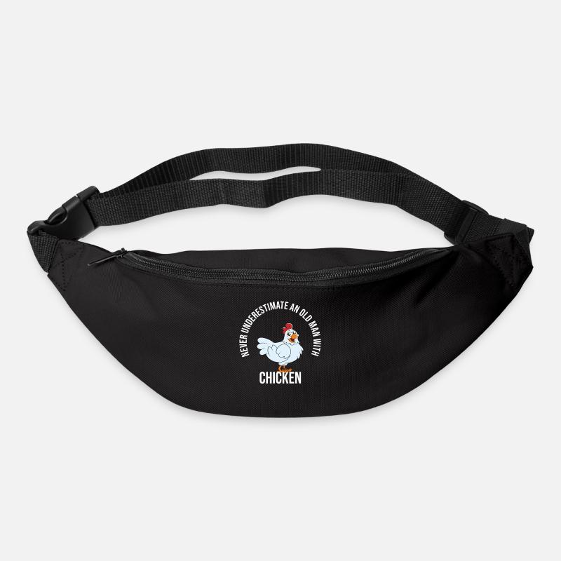 Lustiger Hühner Spruch Huhn - Gürteltasche - Schwarz