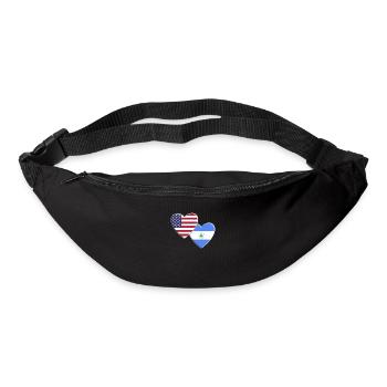 USA American Nicaragua Nicaraguan Flag Patriotic - Bum bag - black - Front