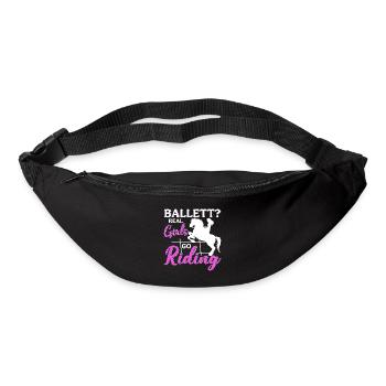 Ballet? De vraies filles font de l’équitation - Sac banane - noir - Devant