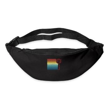 Barman rétro Barman Mixologue Barmaid - Sac banane - noir - Devant