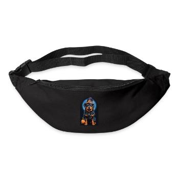 Rottweiler With Witch Hat Halloween Rottweiler - Bum bag - black - Front