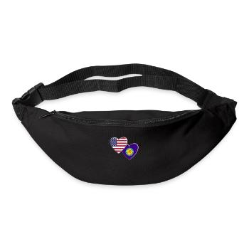 USA Amerikanische Choctaw-Indianerflagge - Gürteltasche - Schwarz - Vorne
